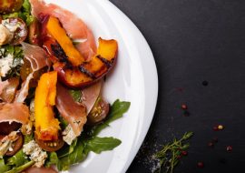 Grilled Ham and Peach Salad peach salad, Manuka honey recipes
