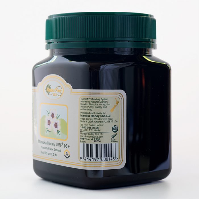 Right Side view of Manuka Honey Jar